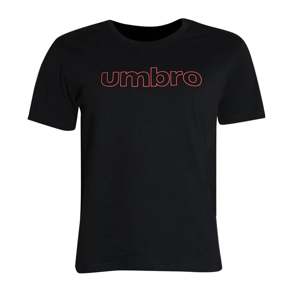 Umbro Crew Neck Regular Fit Short Sleeve T-Shirt in Black