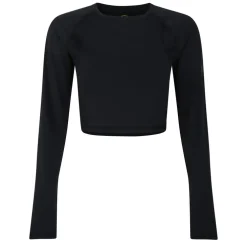 Umbro Pro Training Cropped LS Top in Black
