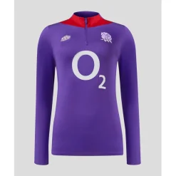 Umbro Womens England Rugby Mid Layer Top 2024 in Red