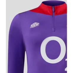 Umbro Womens England Rugby Mid Layer Top 2024 in Red