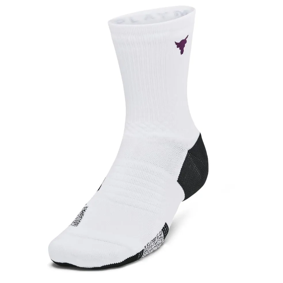Under Armour Armour Rock Ua Ad Playmaker 1pk Mid Crew Sock Unisex Adults in White