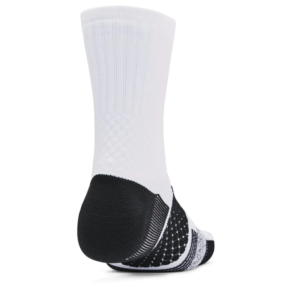 Under Armour Armour Rock Ua Ad Playmaker 1pk Mid Crew Sock Unisex Adults in White