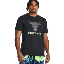 Under Armour Crew Neck Relaxed Fit Bull T-Shirt in Black