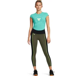 Under Armour Cropped Regular Fit Crew Neck T-Shirt in Green