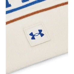Under Armour Halftime Pom Lettering Beanie in White