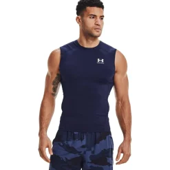 Under Armour Heat Gear Compression Sleeveless T-Shirt in Blue