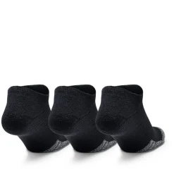 Under Armour Heatgear No Show Socks 3 Pack in Black