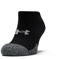 Under Armour Heatgear No Show Socks 3 Pack in Black