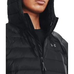 Under Armour Hooded Regular Fit Long Jacket in Black