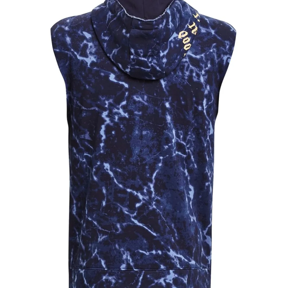 Under Armour Hooded Ruched Relaxed Fit Sweater in Blue