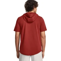 Under Armour Hooded Sleeveless Relaxed Fit Sweatshirt in Red