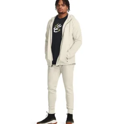Under Armour Hooded Track Long Jacket in White