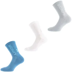 Under Armour Juniors 3 Pack of Mid Crew Socks in Blue