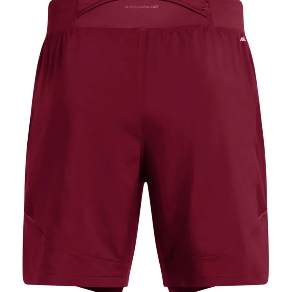 Under Armour Launch Pro 2n1 7 Shorts in Red
