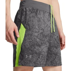Under Armour Launch Pro Printed Running Shorts in Grey