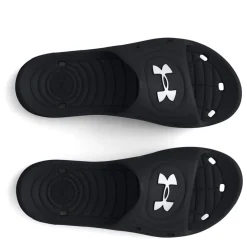 Under Armour Locker IV Flat Heel Slides in Black