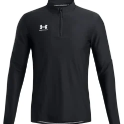 Under Armour Logo Print Mock Neck Sweatshirt in Black