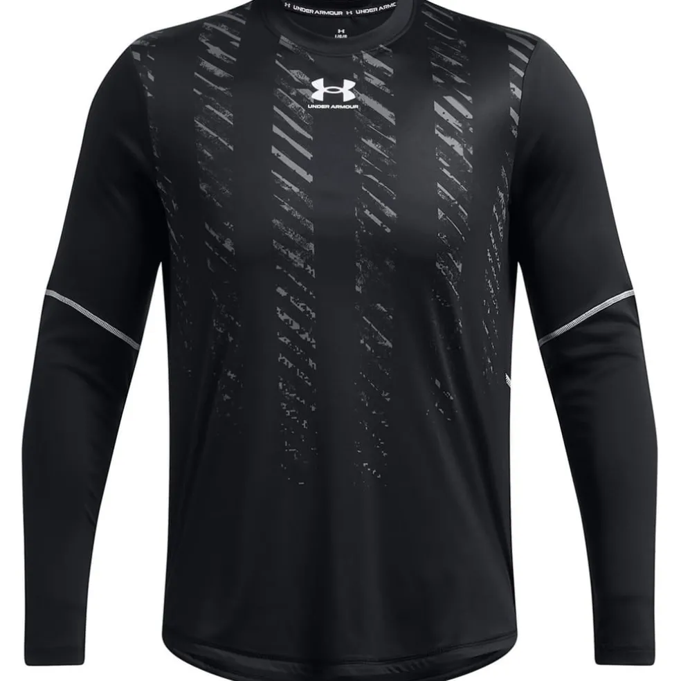 Under Armour Long Sleeve Crew Neck Regular Fit T-Shirt in Black
