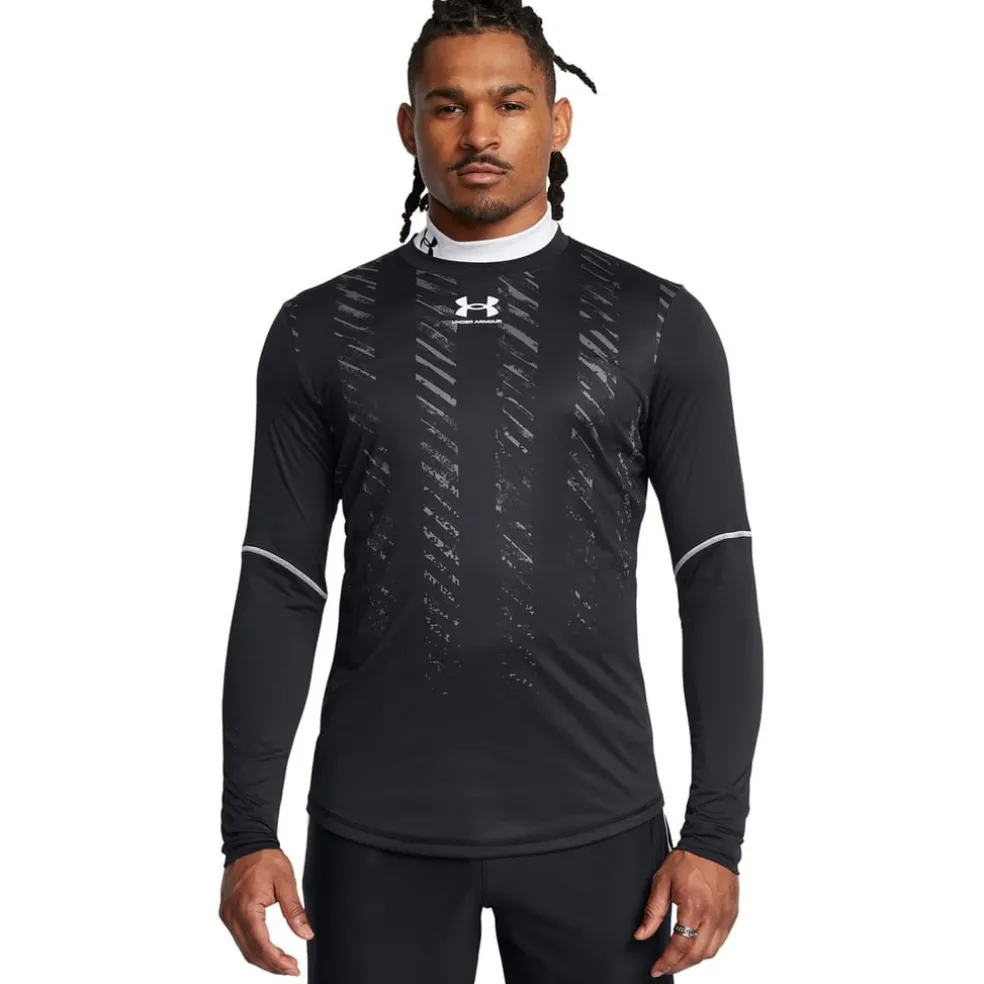 Under Armour Long Sleeve Crew Neck Regular Fit T-Shirt in Black