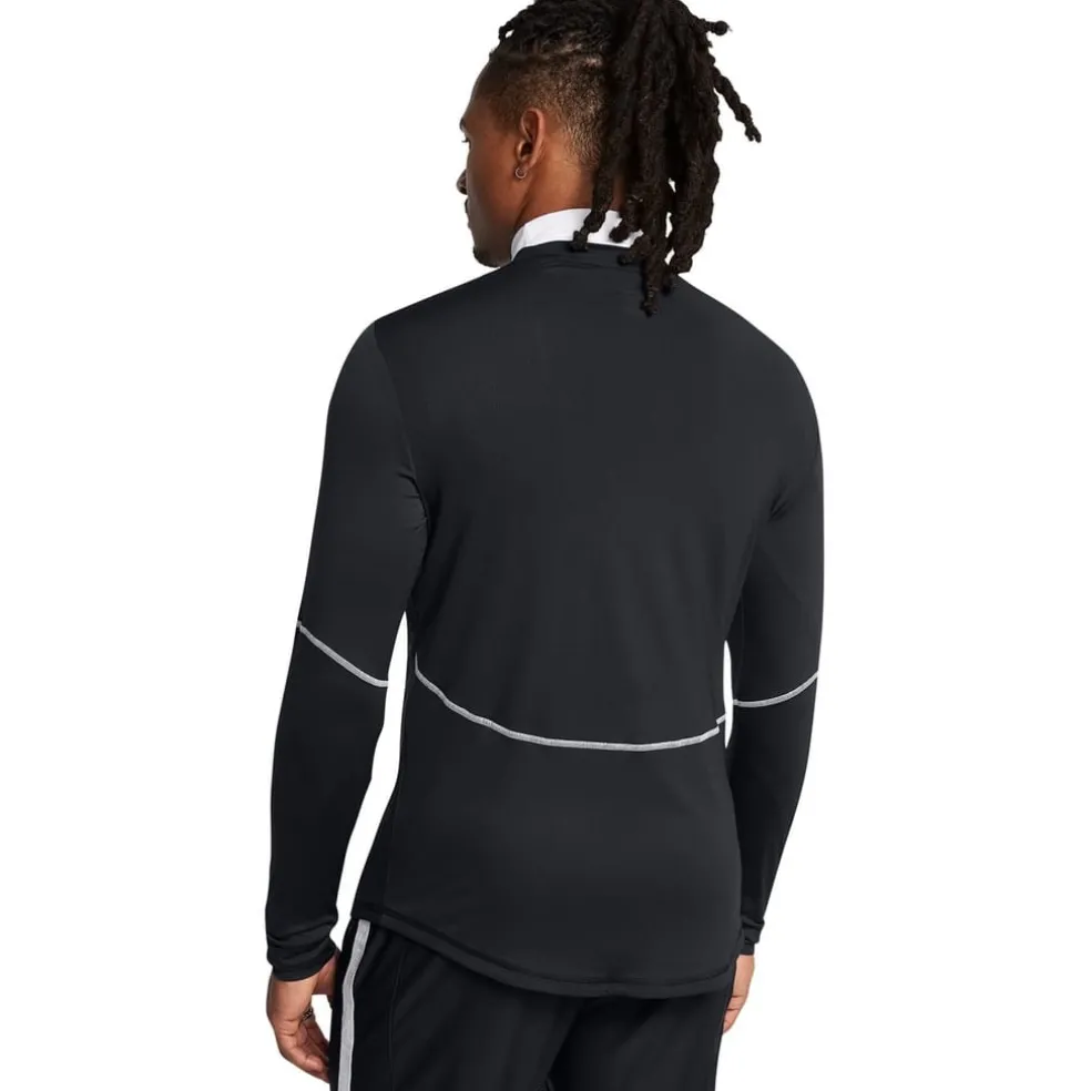 Under Armour Long Sleeve Crew Neck Regular Fit T-Shirt in Black