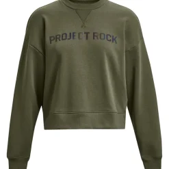 Under Armour Long Sleeve Relaxed Fit Crew Neck Sweater in Green