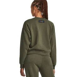 Under Armour Long Sleeve Relaxed Fit Crew Neck Sweater in Green