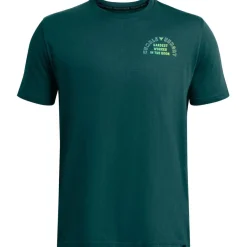 Under Armour Mens Armour Ua Pjt Rck H And H Graphc Ss Gym Top in Blue