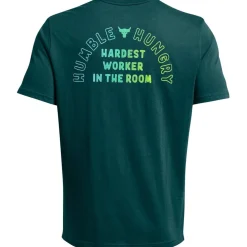 Under Armour Mens Armour Ua Pjt Rck H And H Graphc Ss Gym Top in Blue