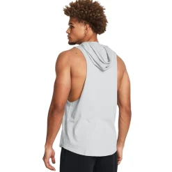 Under Armour Mens Armour Ua Pjt Rck Rents Due Sl Hoody Gym Vest in Grey