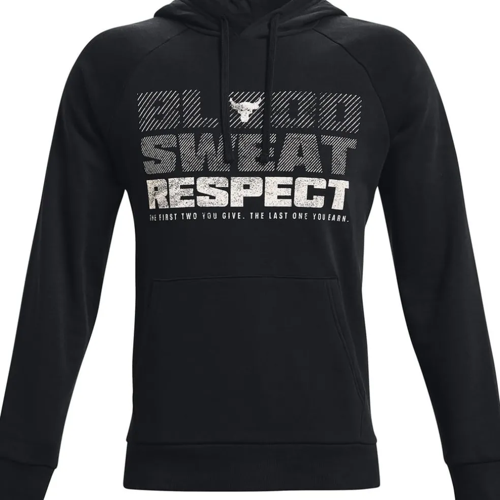 Under Armour Mens Armour Ua Pjt Rock Rival Fleece Hoody Hoody in Black