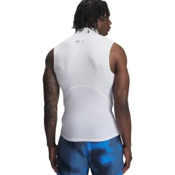 Under Armour Mens Armour Ua Hg Comp Mock Sl Gym Vest in White