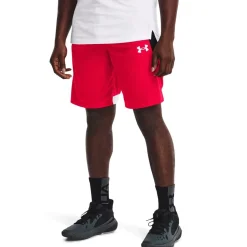 Under Armour Mens Armour Baseline 10 Shorts in Red