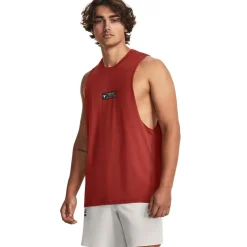 Under Armour Mens Armour Ua Pjt Rock St Dagger Tank Gym Vest in Red