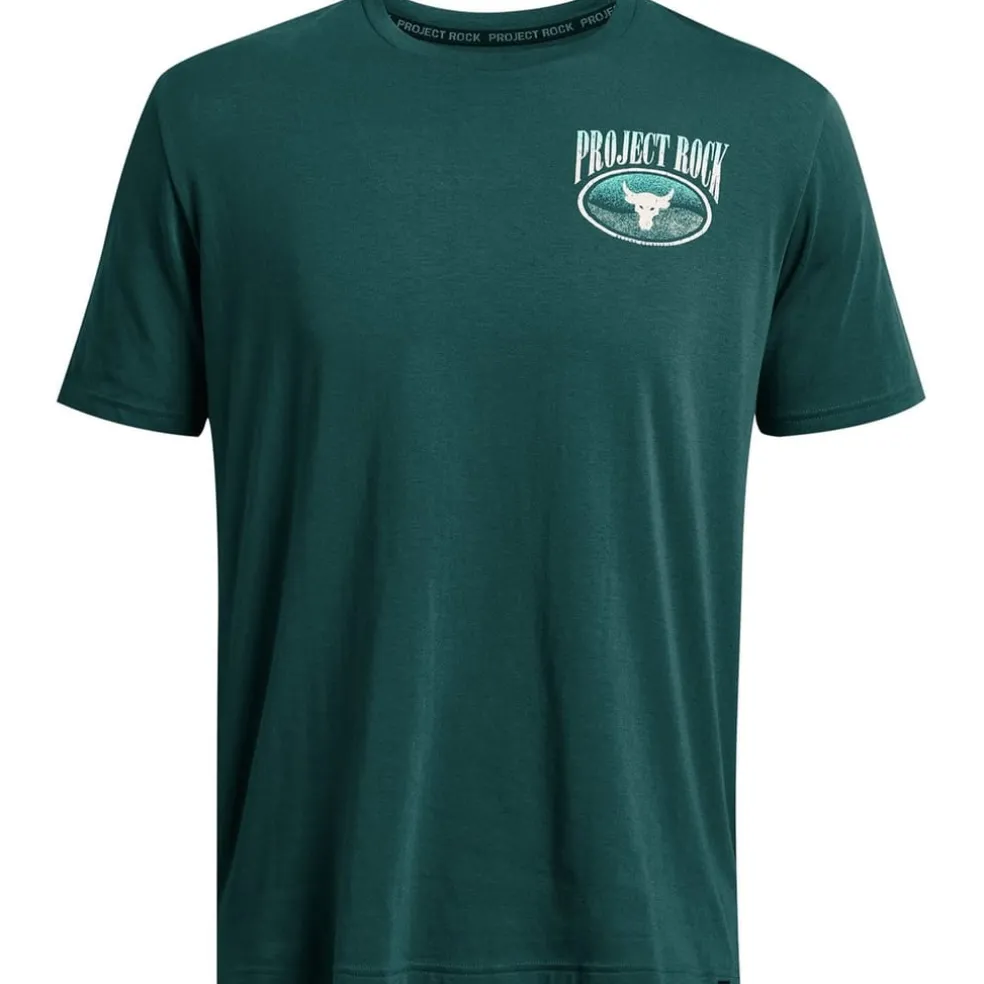 Under Armour Mens Armour Ua Pjt Rck Day Grphc Ss Gym Top in Blue