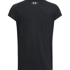 Under Armour Mens Armour Pjt Rock Cap Sleeve Ss Gym Top in Black