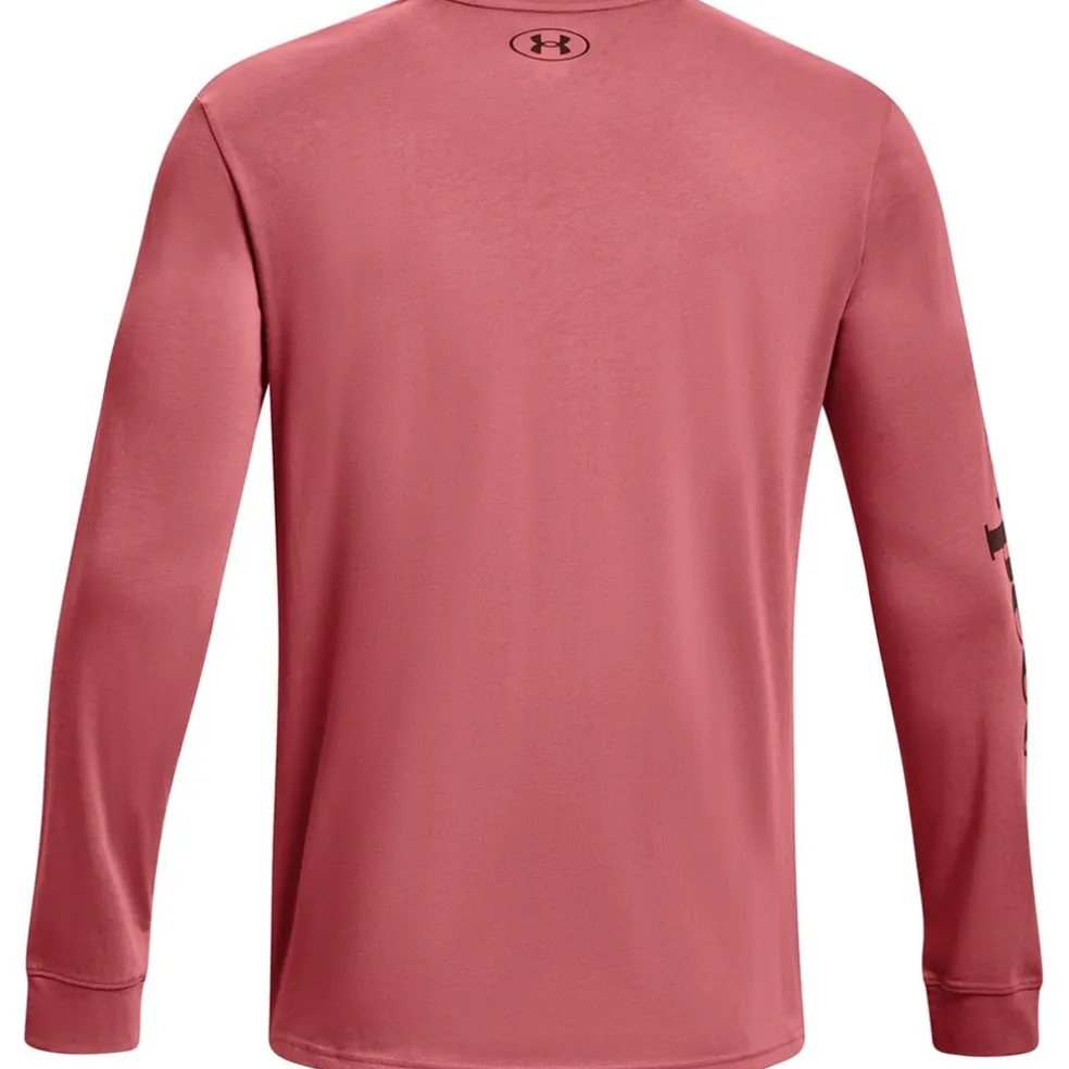 Under Armour Mens Armour Ua Pjt Rock Respect Ls Gym Top in Pink