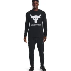 Under Armour Mens Armour Pr Brahma Long Sleeve T-Shirt in Black