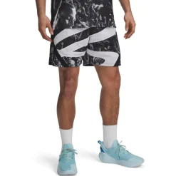 Under Armour Mens Curry Signature Sub Basketball Shorts in Black