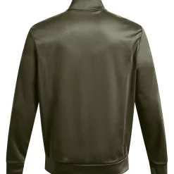 Under Armour Mens Half Zip Fleece Top in Green