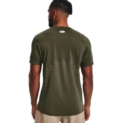 Under Armour Mens Heatgear Armour Fitted Short Sleeve Training Top in Green