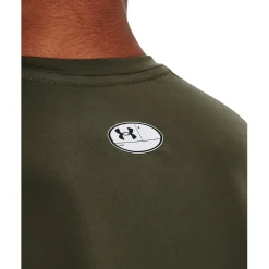 Under Armour Mens Heatgear Armour Fitted Short Sleeve Training Top in Green