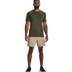 Under Armour Mens Heatgear Armour Fitted Short Sleeve Training Top in Green