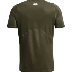 Under Armour Mens Heatgear Armour Fitted Short Sleeve Training Top in Green