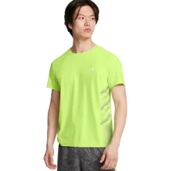 Under Armour Mens Launch Elite Graphic T-Shirt. in Green