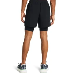 Under Armour Mens Launch Sw 7 2n1 Shorts in Black