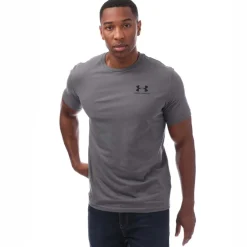 Under Armour Mens Sportstyle Left Chest Short Sleeve T-Shirt in Grey