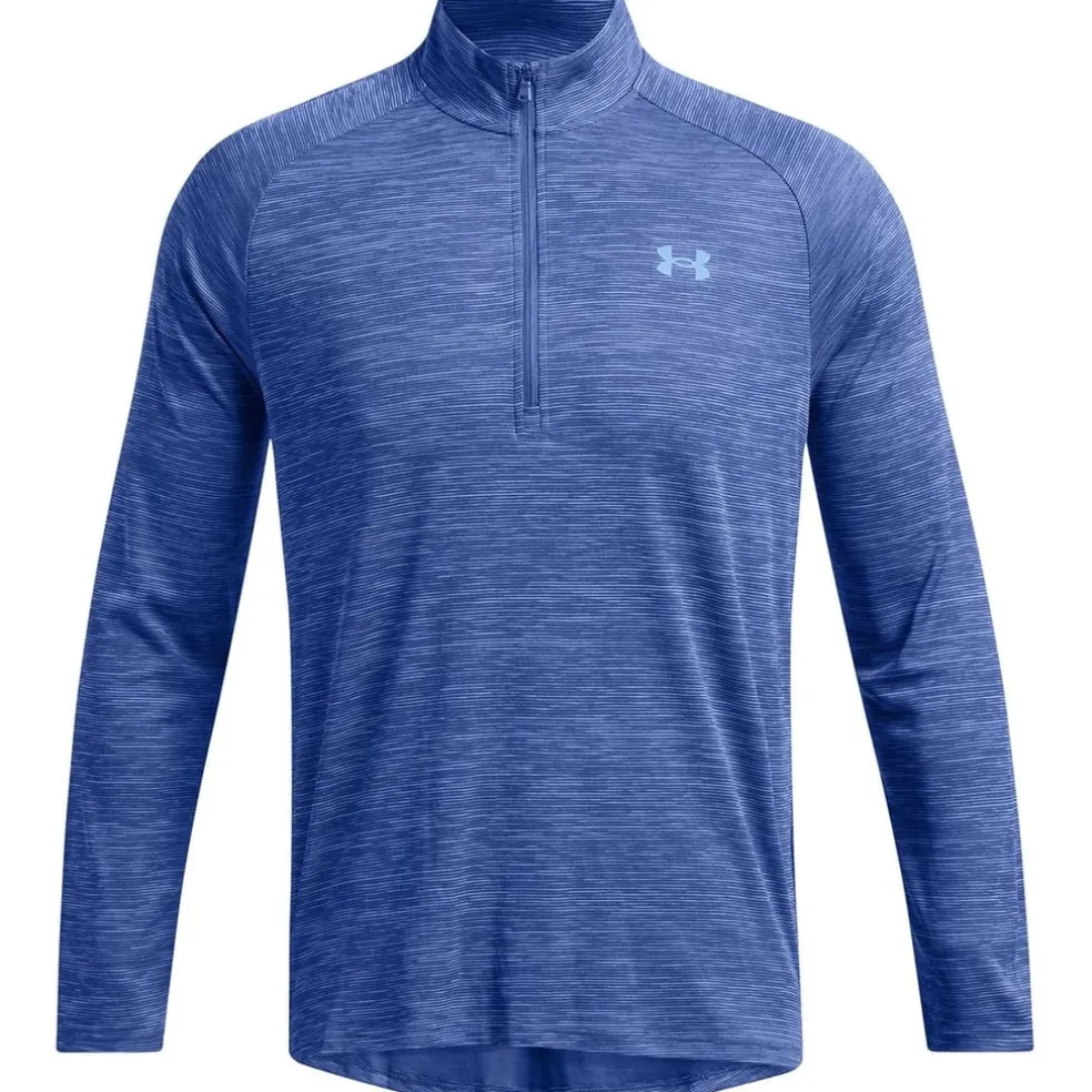Under Armour Mens Tech Half Zip Top in Blue