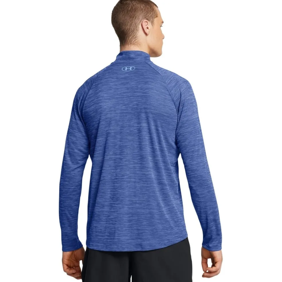Under Armour Mens Tech Half Zip Top in Blue