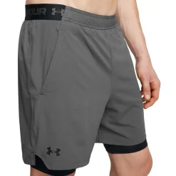 Under Armour Mens Vanish 2 In 1 Shorts in Grey