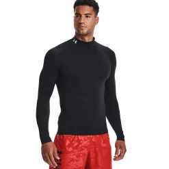Under Armour Mock Long Sleeve Top in Black